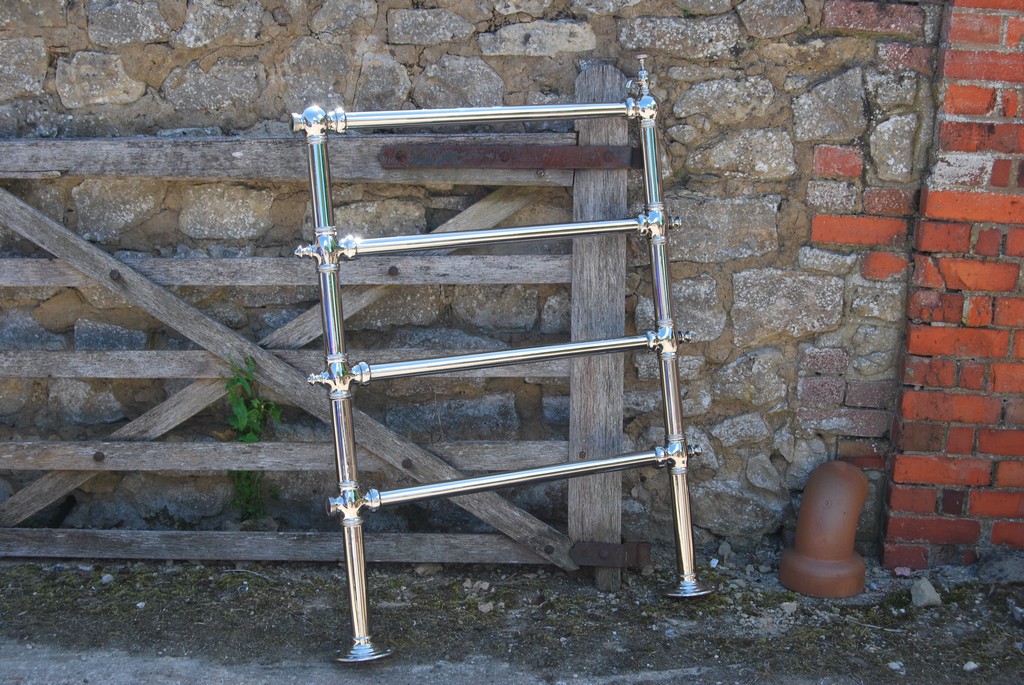 Vintage bathroom towel rail restored and refinished